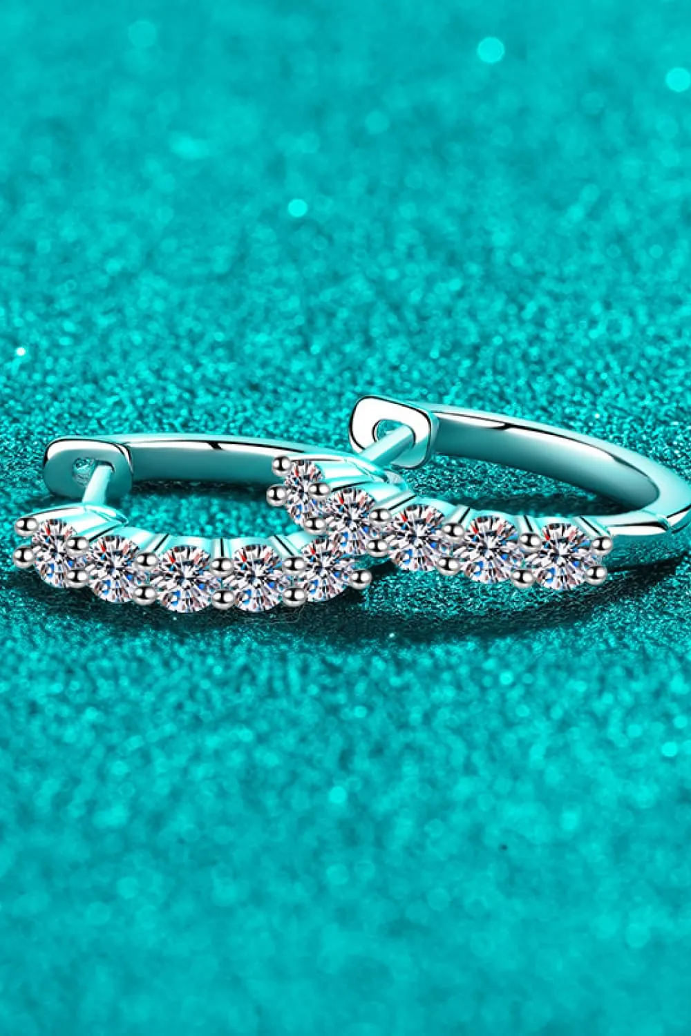 1 Ct Moissanite Hoop Earrings