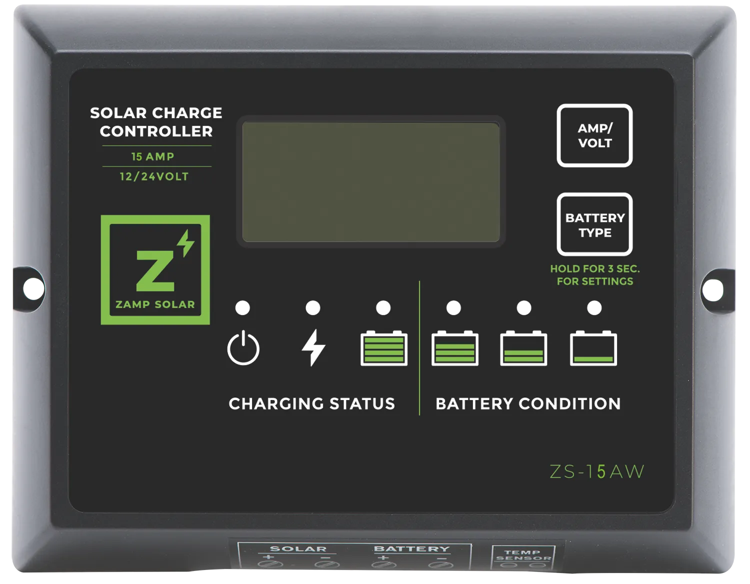 15 Amp 5-Stage PWM Charge Controller