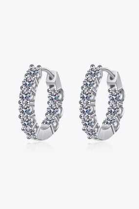 1.8 Ct Moissanite Hoop Earrings