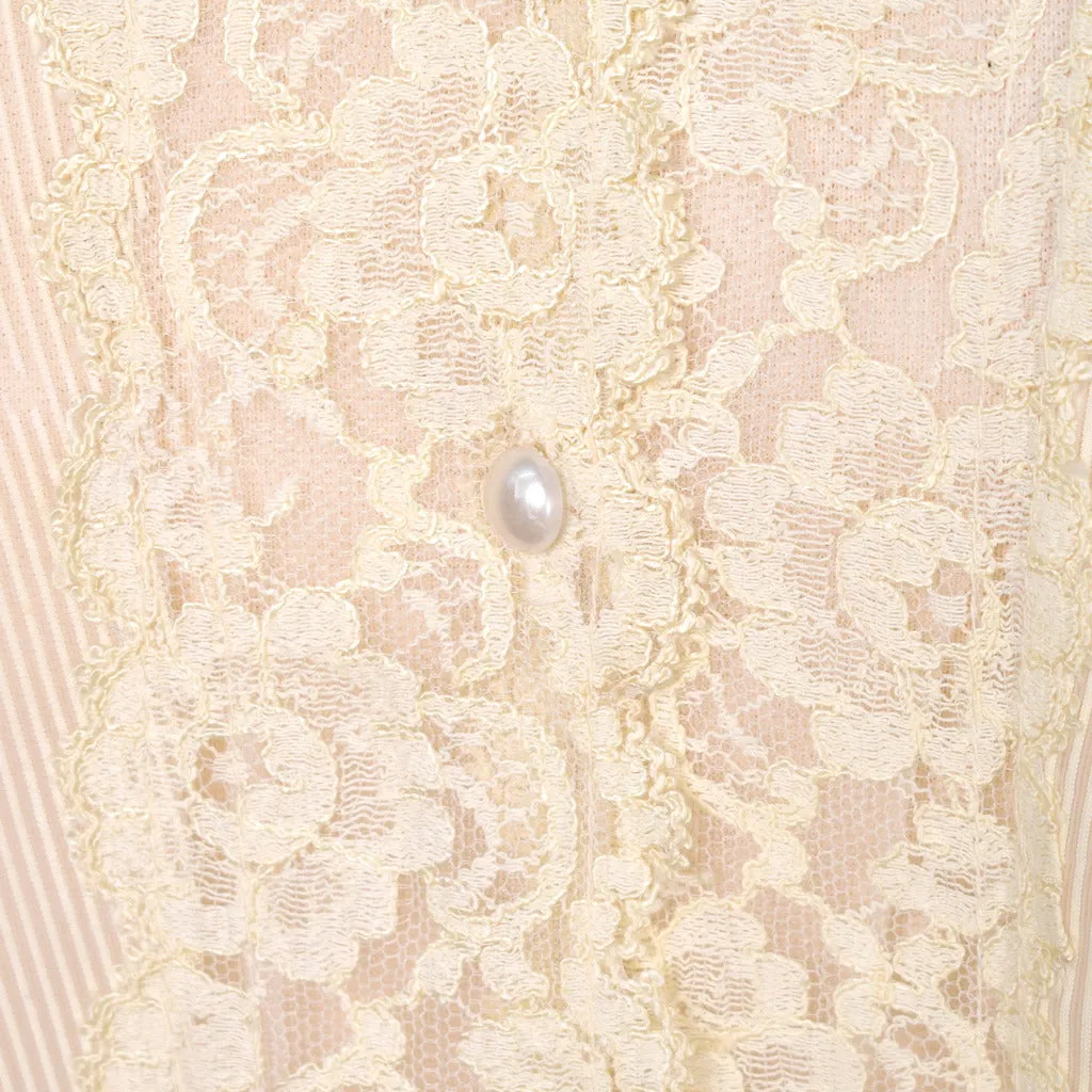 1950s Champagne Lace Blouse