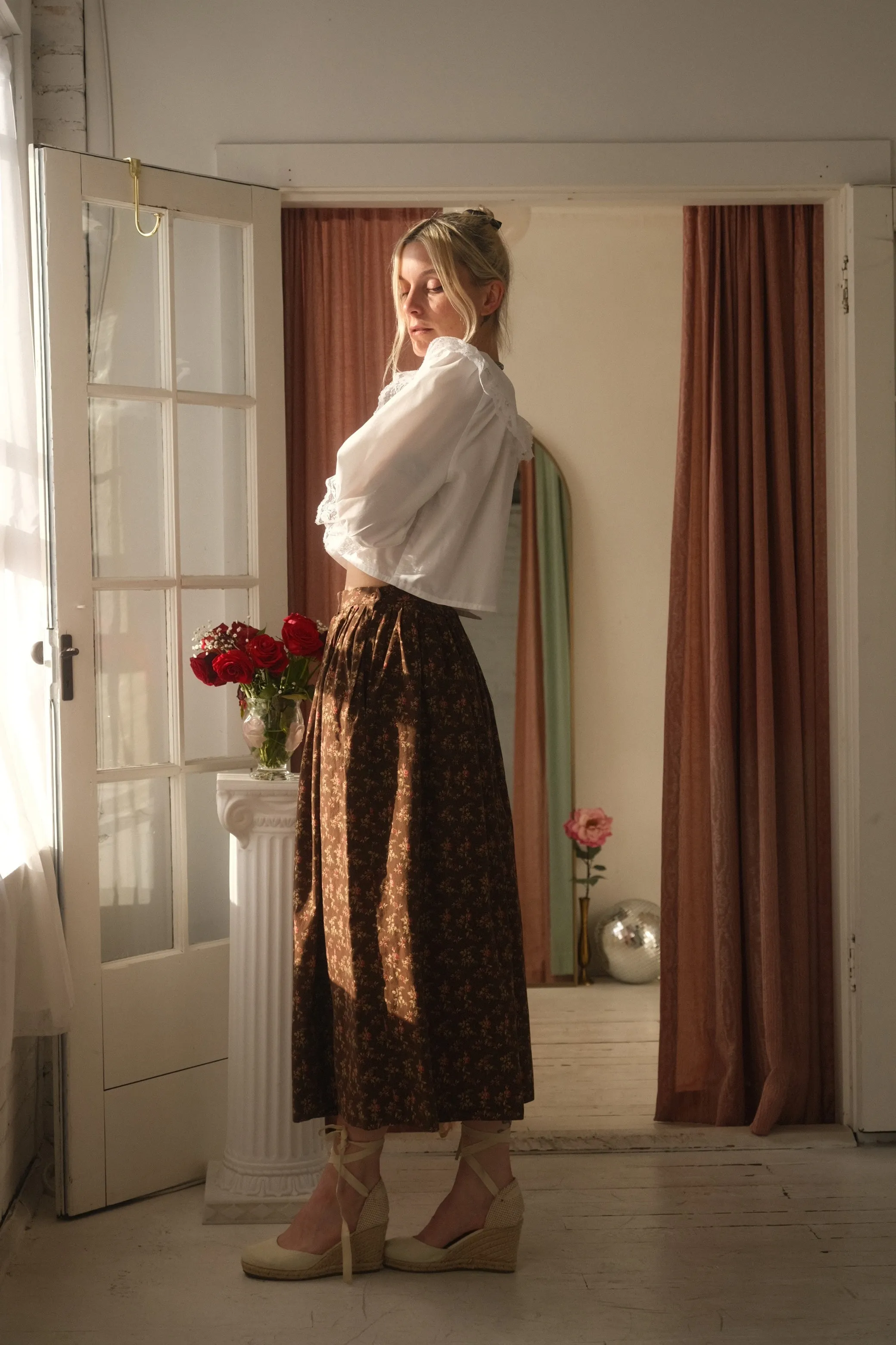 1970s Prairie Rose Skirt