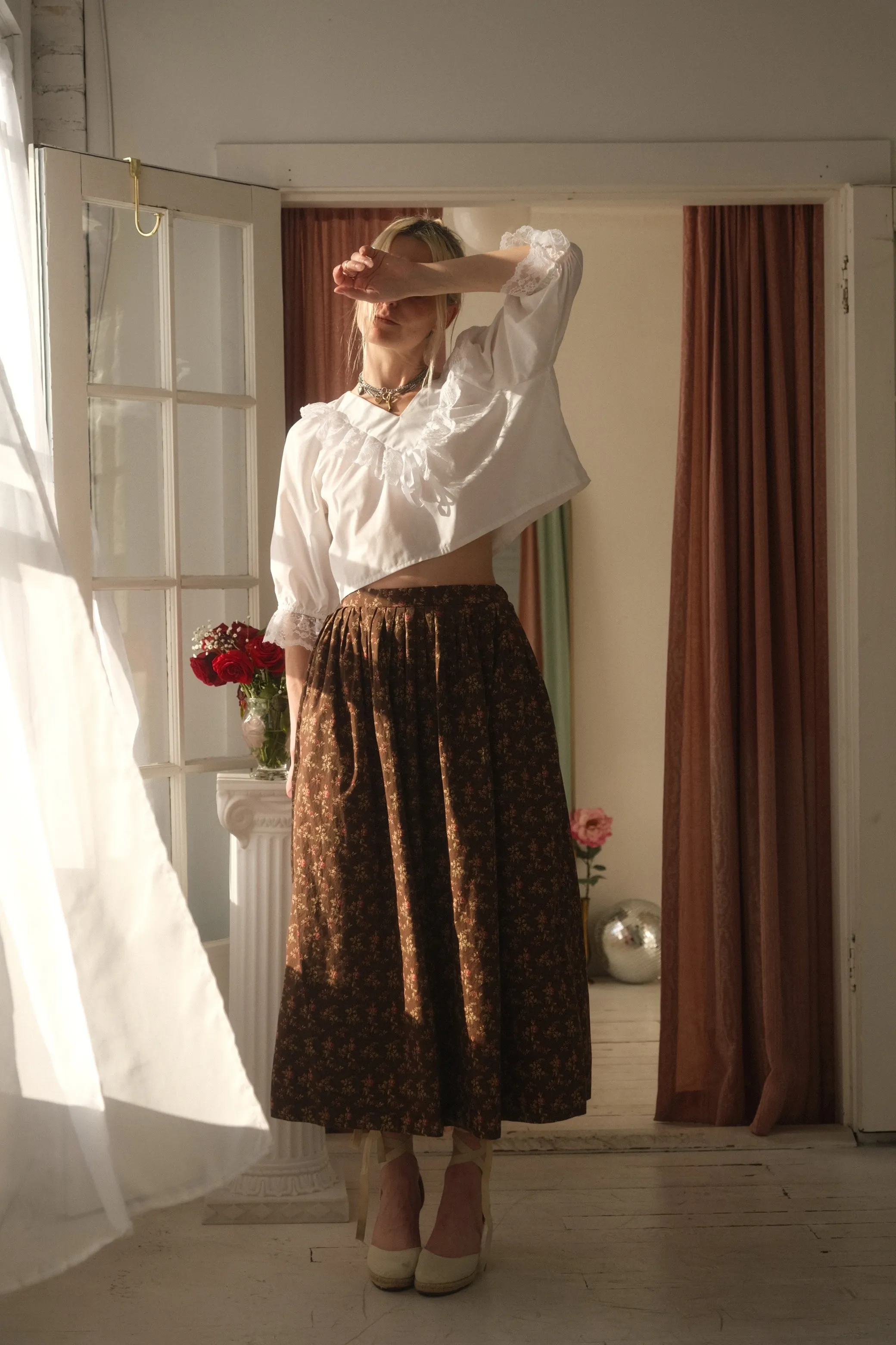 1970s Prairie Rose Skirt