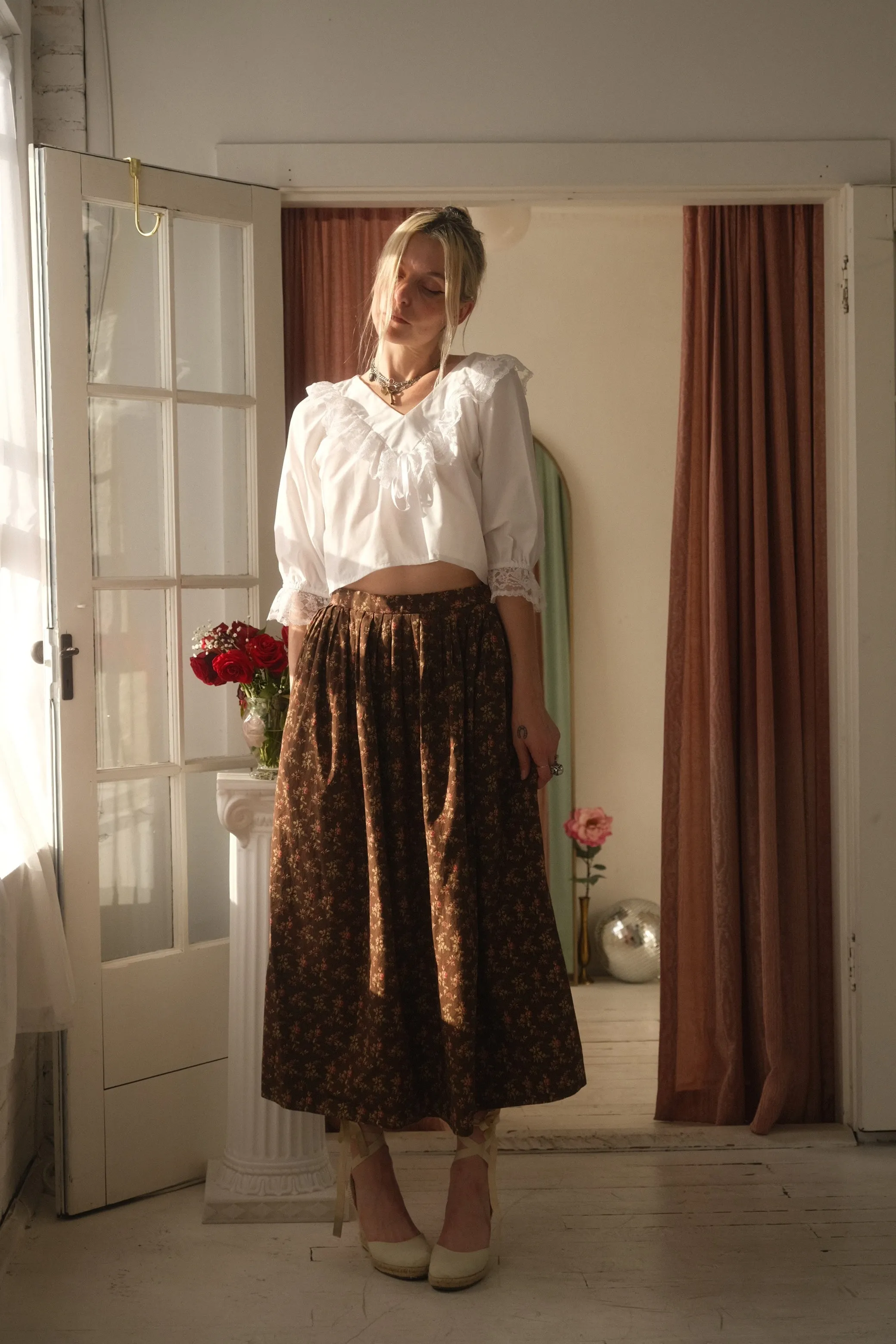 1970s Prairie Rose Skirt