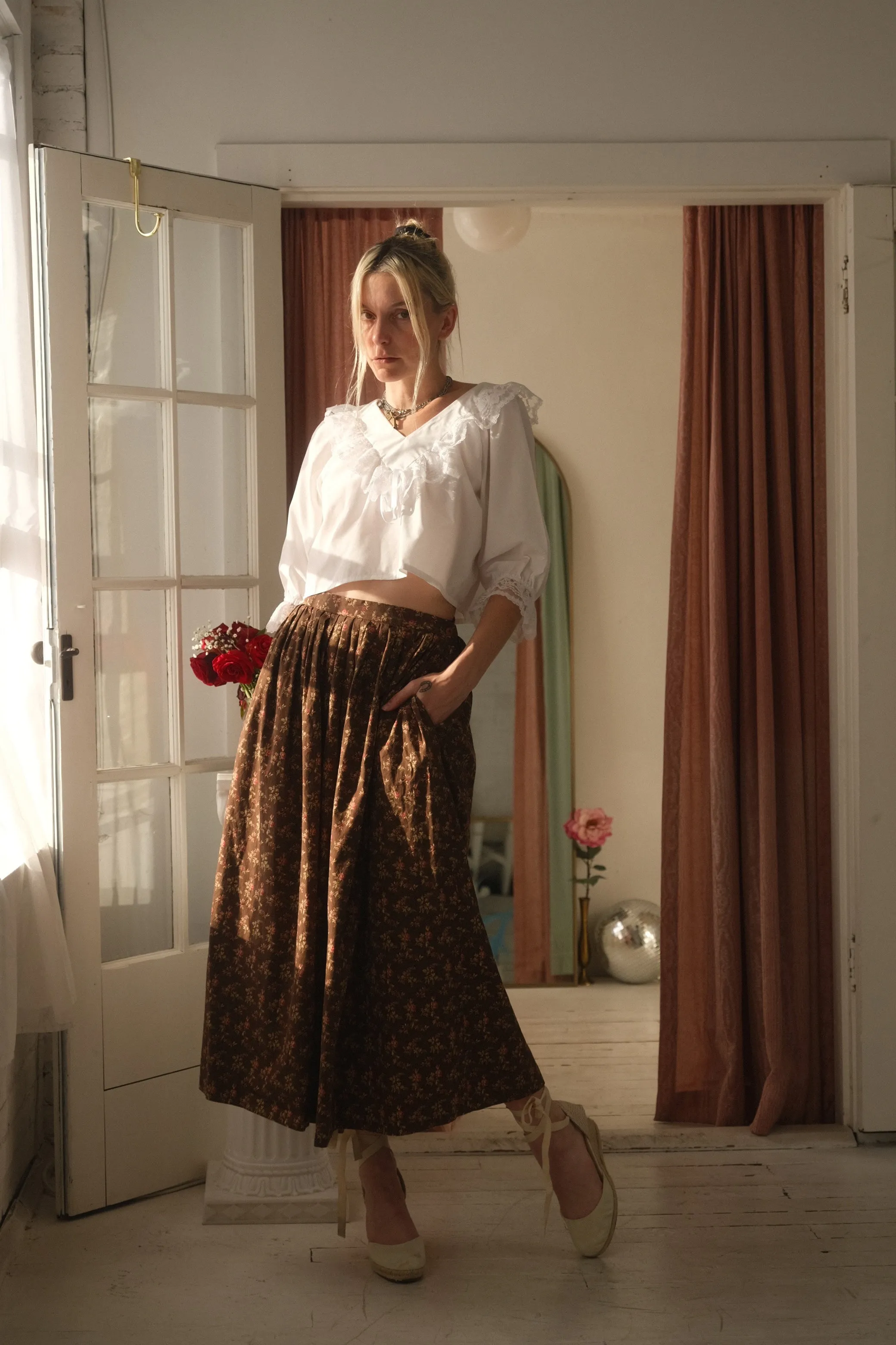 1970s Prairie Rose Skirt