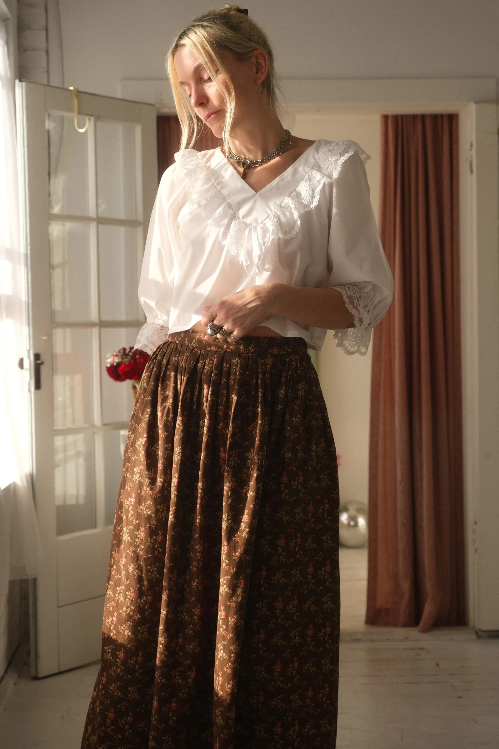 1970s Prairie Rose Skirt