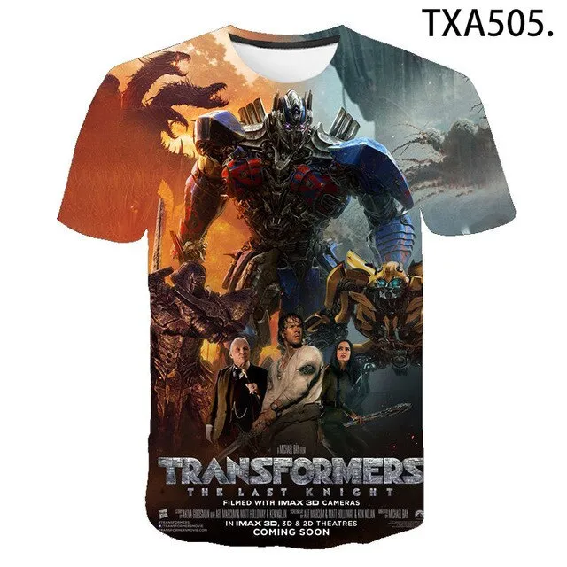 2020 New Transformers 3D Print T Shirt Men Women Children Clothing Summer Short Sleeve Robot T-shirt Boy Girl Kids Tops Cool Tee