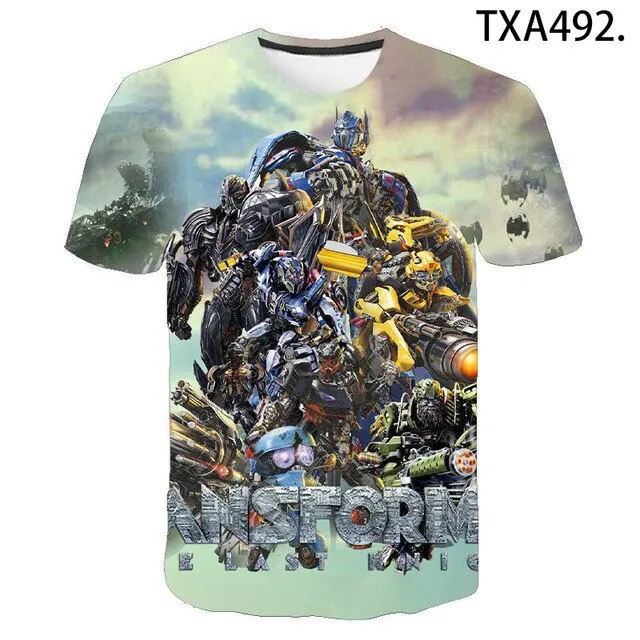 2020 New Transformers 3D Print T Shirt Men Women Children Clothing Summer Short Sleeve Robot T-shirt Boy Girl Kids Tops Cool Tee