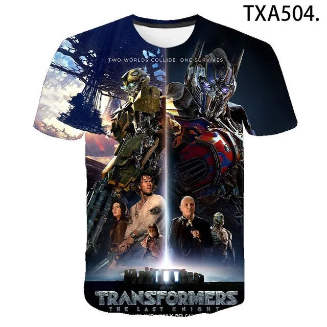 2020 New Transformers 3D Print T Shirt Men Women Children Clothing Summer Short Sleeve Robot T-shirt Boy Girl Kids Tops Cool Tee