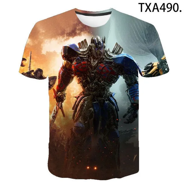 2020 New Transformers 3D Print T Shirt Men Women Children Clothing Summer Short Sleeve Robot T-shirt Boy Girl Kids Tops Cool Tee