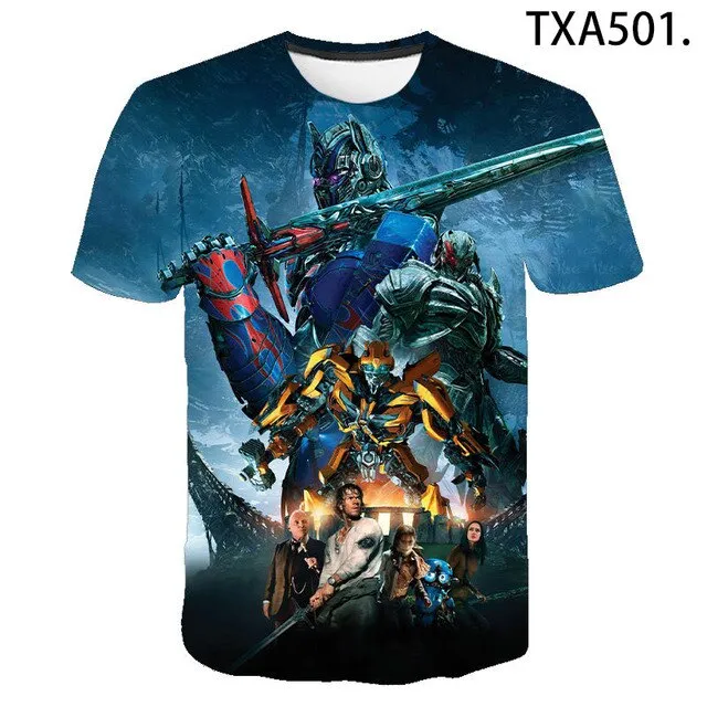 2020 New Transformers 3D Print T Shirt Men Women Children Clothing Summer Short Sleeve Robot T-shirt Boy Girl Kids Tops Cool Tee