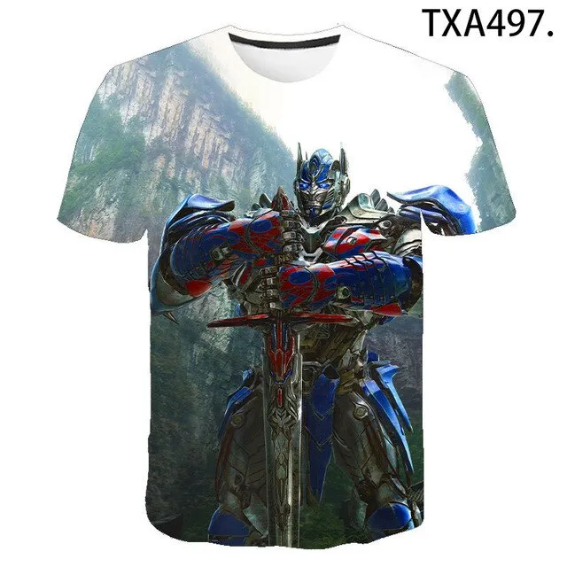 2020 New Transformers 3D Print T Shirt Men Women Children Clothing Summer Short Sleeve Robot T-shirt Boy Girl Kids Tops Cool Tee