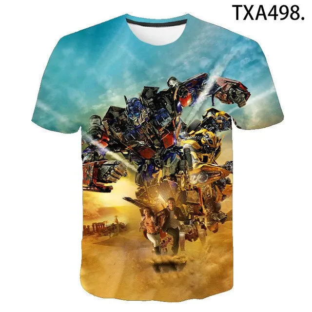 2020 New Transformers 3D Print T Shirt Men Women Children Clothing Summer Short Sleeve Robot T-shirt Boy Girl Kids Tops Cool Tee