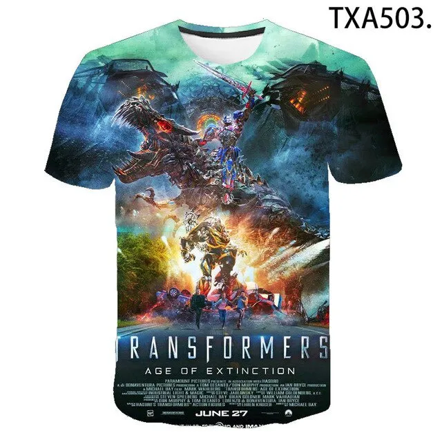 2020 New Transformers 3D Print T Shirt Men Women Children Clothing Summer Short Sleeve Robot T-shirt Boy Girl Kids Tops Cool Tee