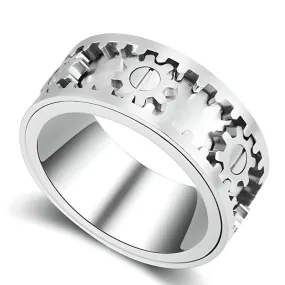 9MM Men's Titanium Rotating Ring Gear Mechanical Spinner