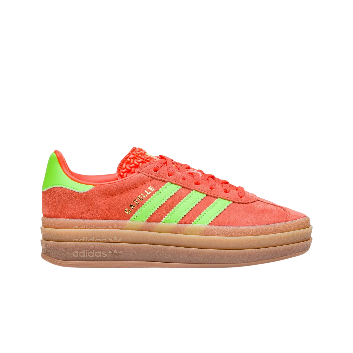 ADIDAS GAZELLE BOLD SOLAR ORANGE SOLAR GREEN (WOMEN'S)