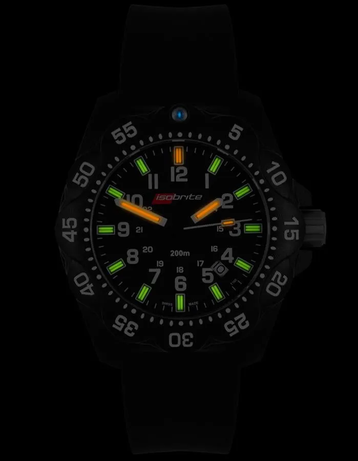 ArmourLite Isobrite Valor Series - Black Dial & T100 Tritium - Rubber - 200m