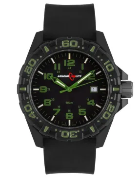 ArmourLite Operator Series Mens Watch - Carbon Fiber Case - Dive Bezel - Green