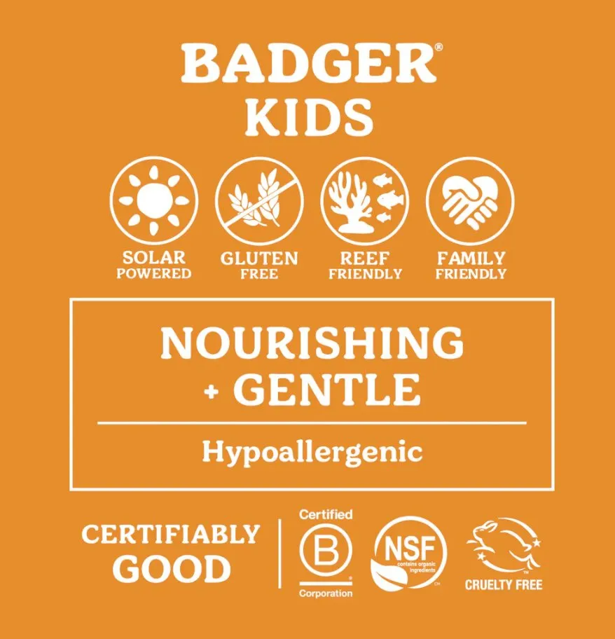 BADGER SPF 40 KIDS SUNSCREEN - TANGERINE AND VANILLA