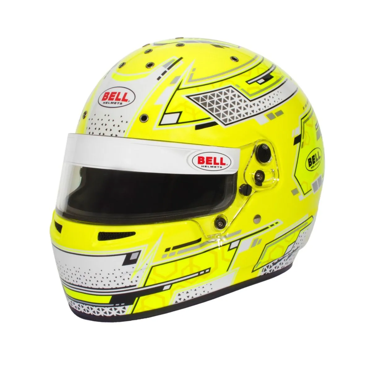 Bell RS7-K Kart Racing Helmet, Stamina Yellow  FREE Fleece Helmet Bag