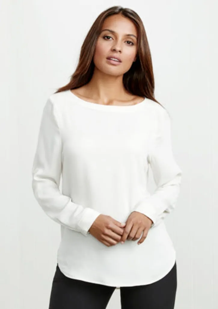 Biz Collection Womens Madison Boatneck Blouse-(S828LL)-Clearance