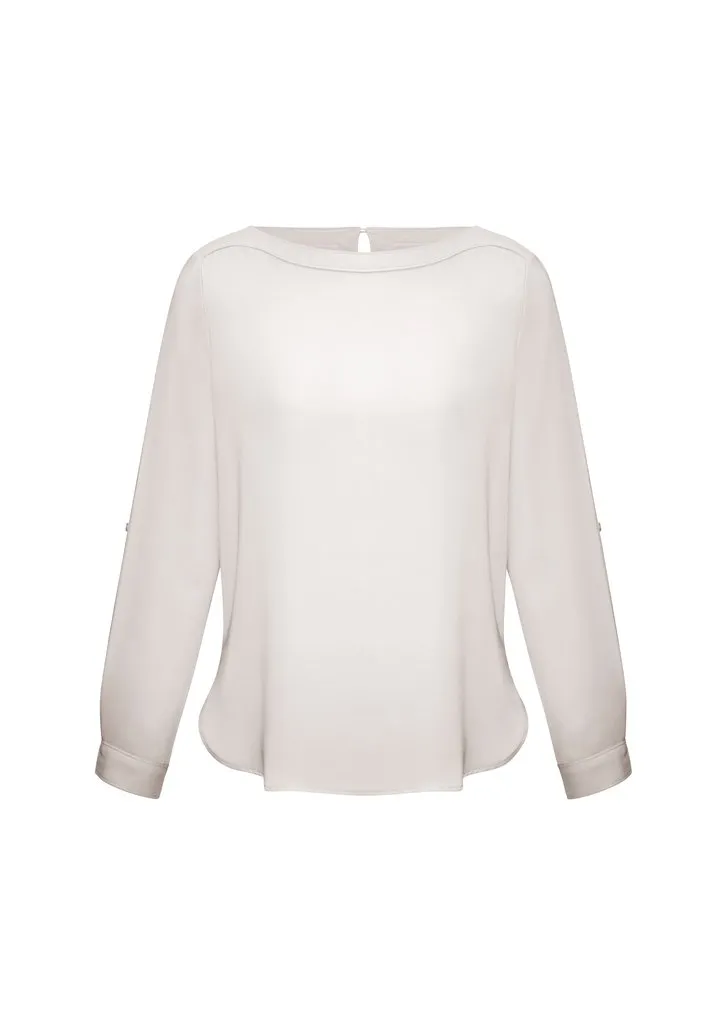 Biz Collection Womens Madison Boatneck Blouse-(S828LL)-Clearance