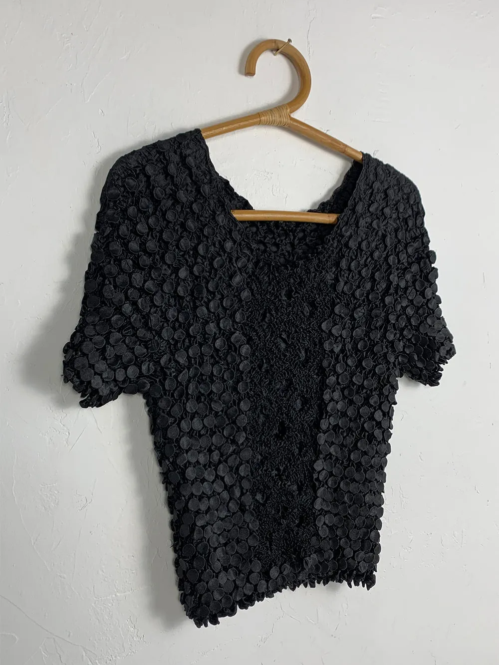 Black Bubble Magic Crinkle Shirt