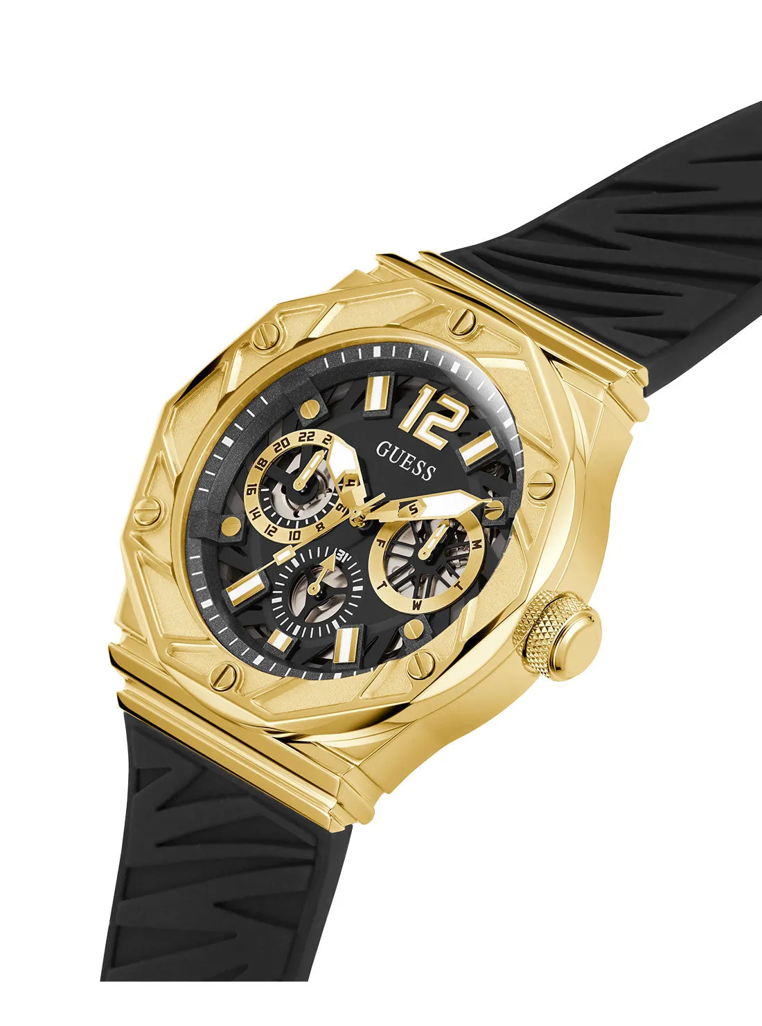 Black Gold Rival Silicone Watch