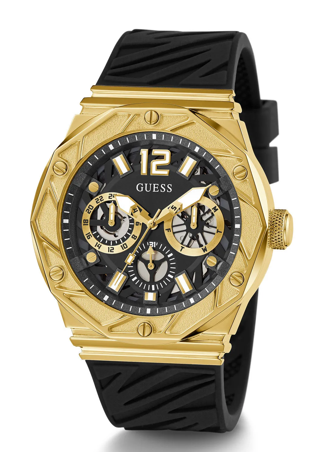 Black Gold Rival Silicone Watch