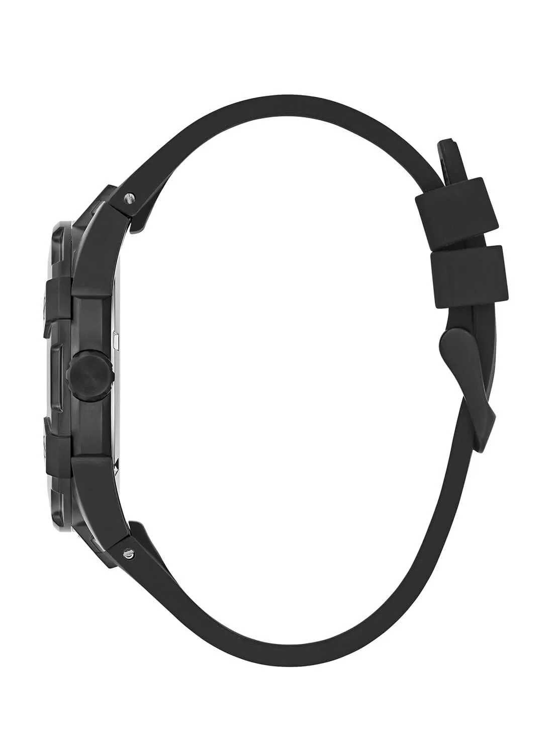 Black Network Silicone Watch