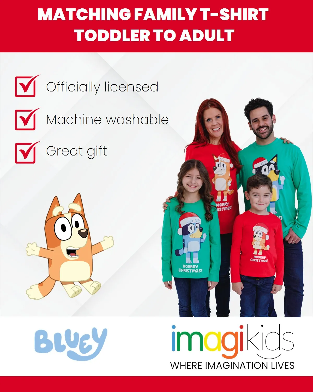 Bluey Bingo (Bluey) Matching Family Long Sleeve T-Shirt