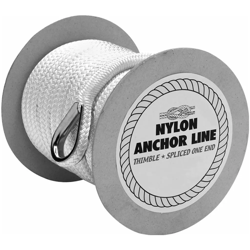 Braided Anchor Line- 1/2" x 100' White