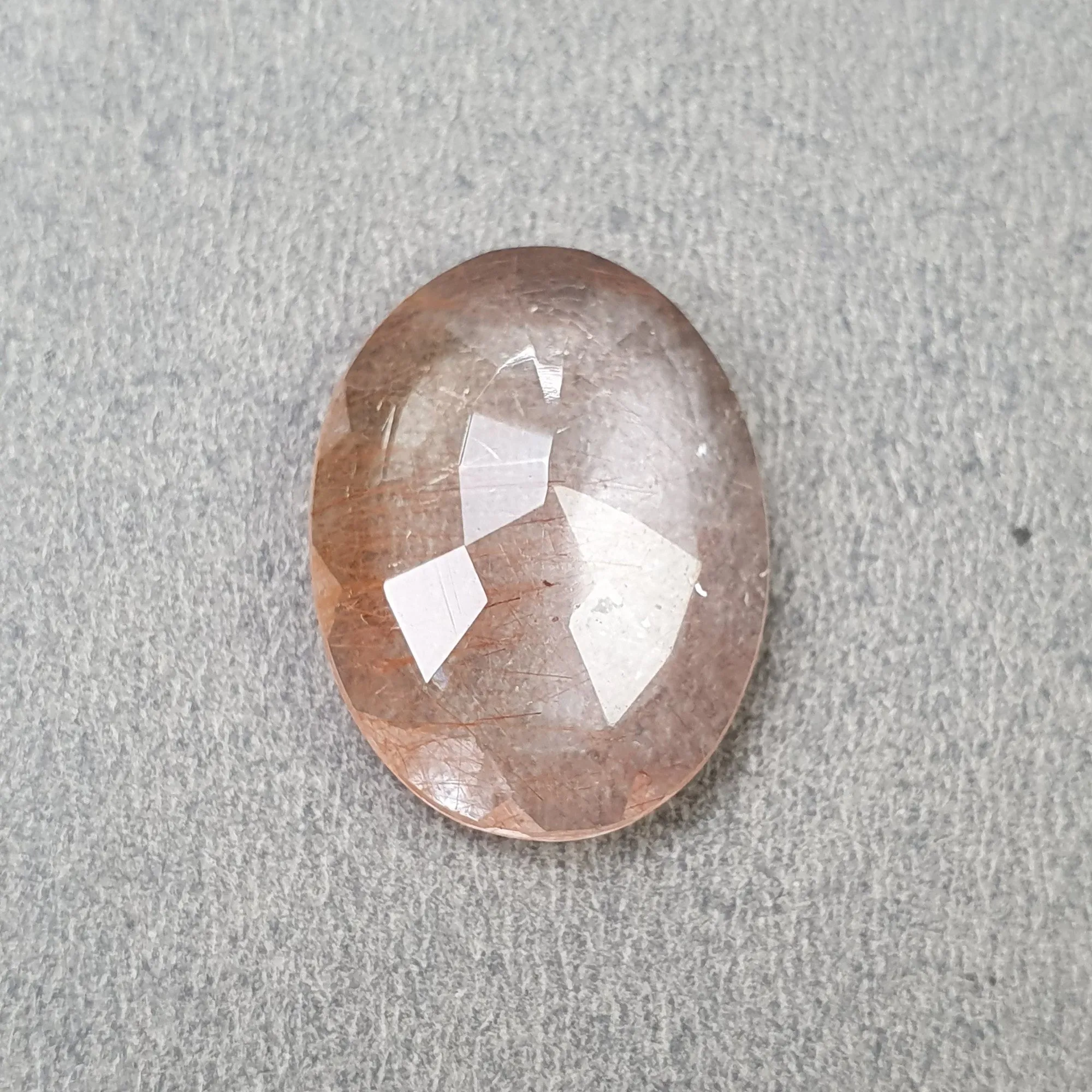 BROWN RUTILE Quartz Gemstone Normal Cut : 18.60cts Natural Untreated Unheated Rutile Oval Shape 23*18mm (With Video)