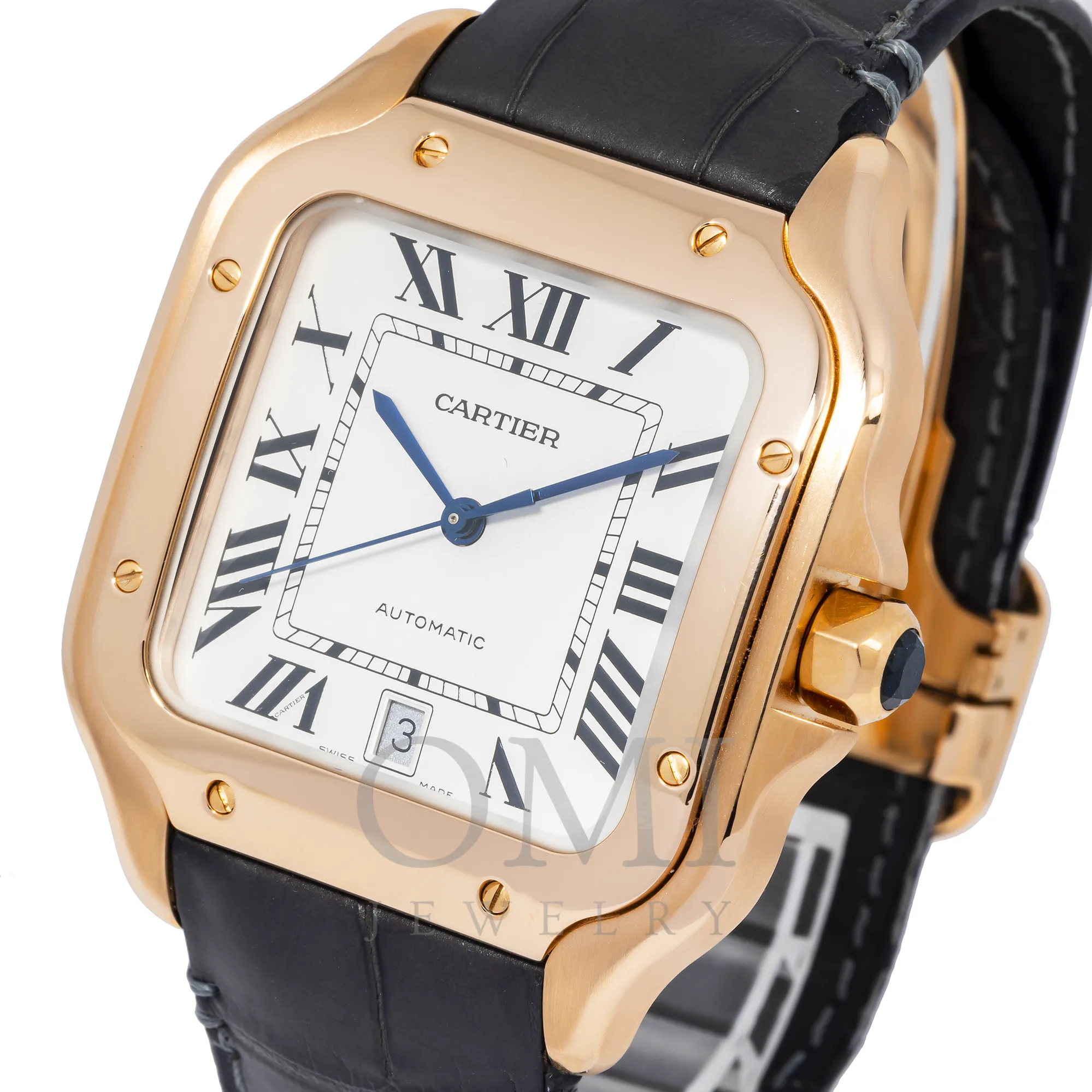 CARTIER SANTOS DE CARTIER WGSA0011 39.8MM WHITE DIAL WITH YELLOW LEATHER BRACELET