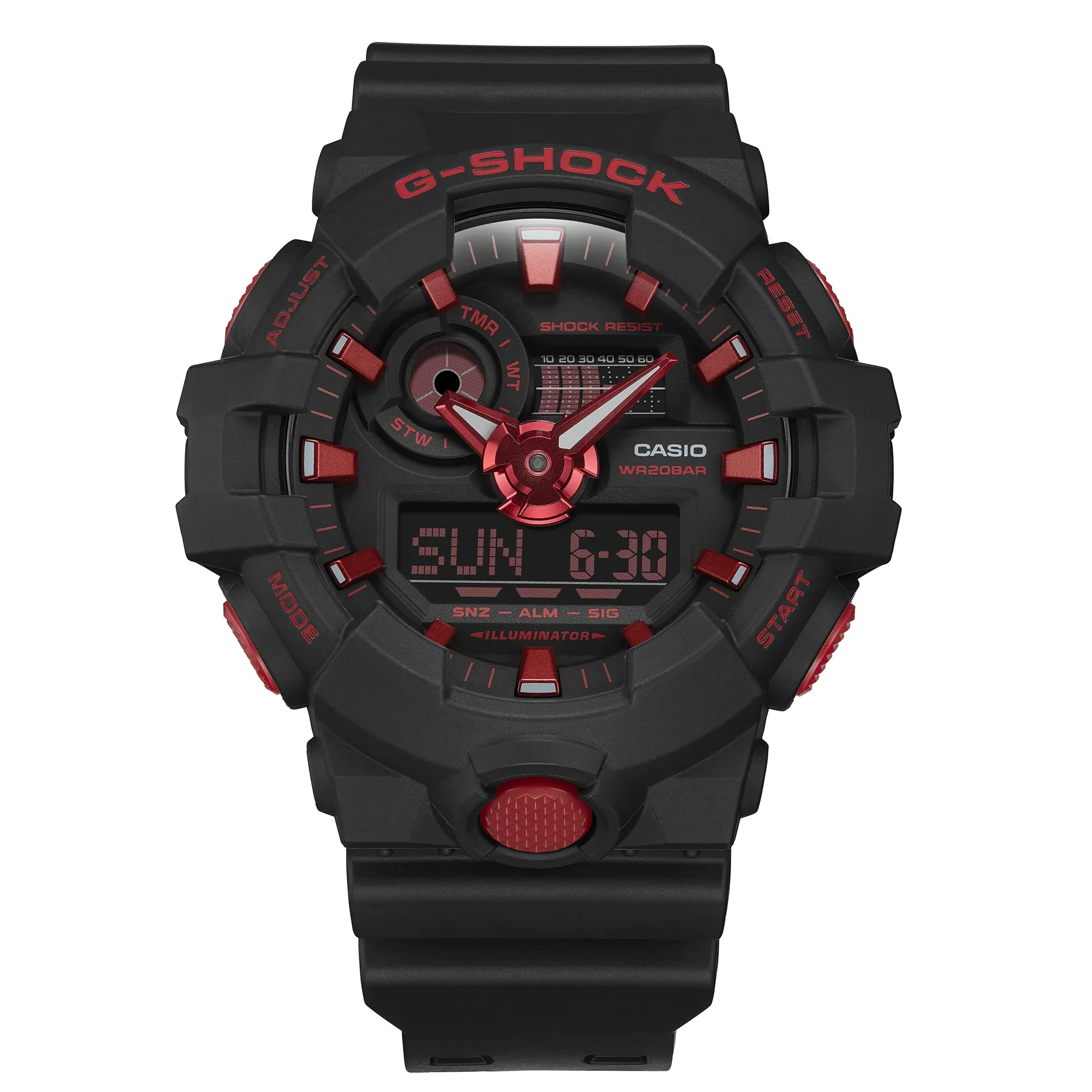 CASIO G-SHOCK GA700BNR-1A Ignite Red & Black Watch