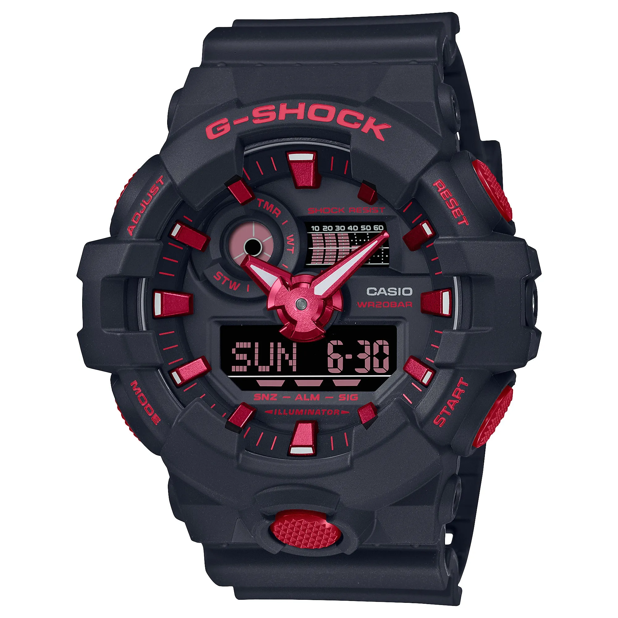 CASIO G-SHOCK GA700BNR-1A Ignite Red & Black Watch