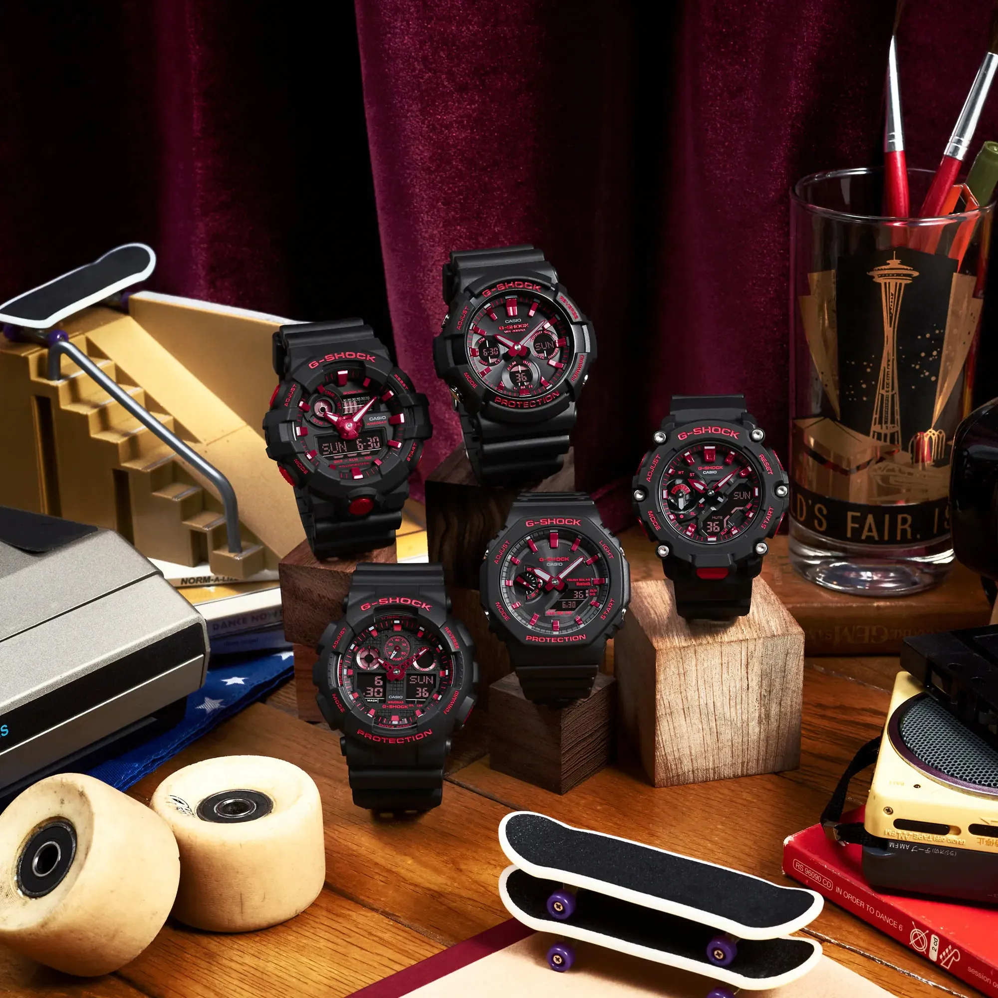 CASIO G-SHOCK GA700BNR-1A Ignite Red & Black Watch