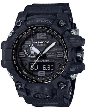 Casio Mens Solar Atomic G-Shock Mudmaster - All Black - Triple Sensor