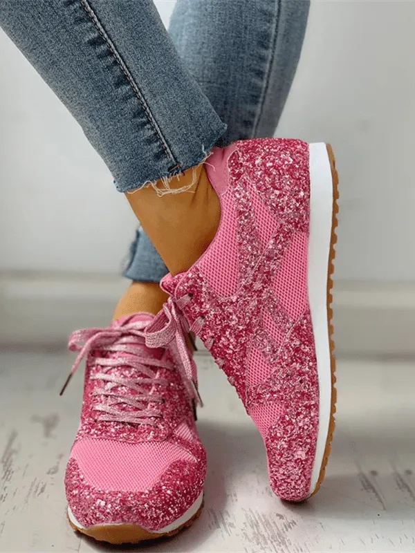 Casual Glitter Breathable Sneakers