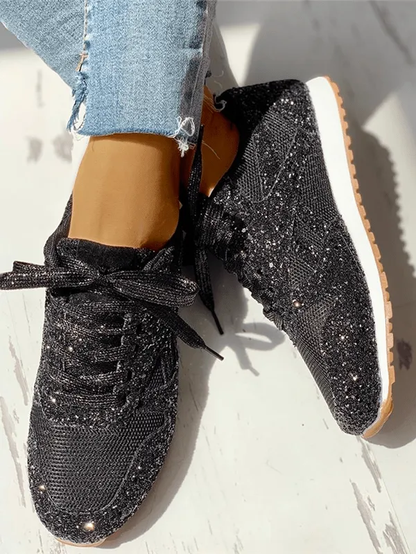 Casual Glitter Breathable Sneakers