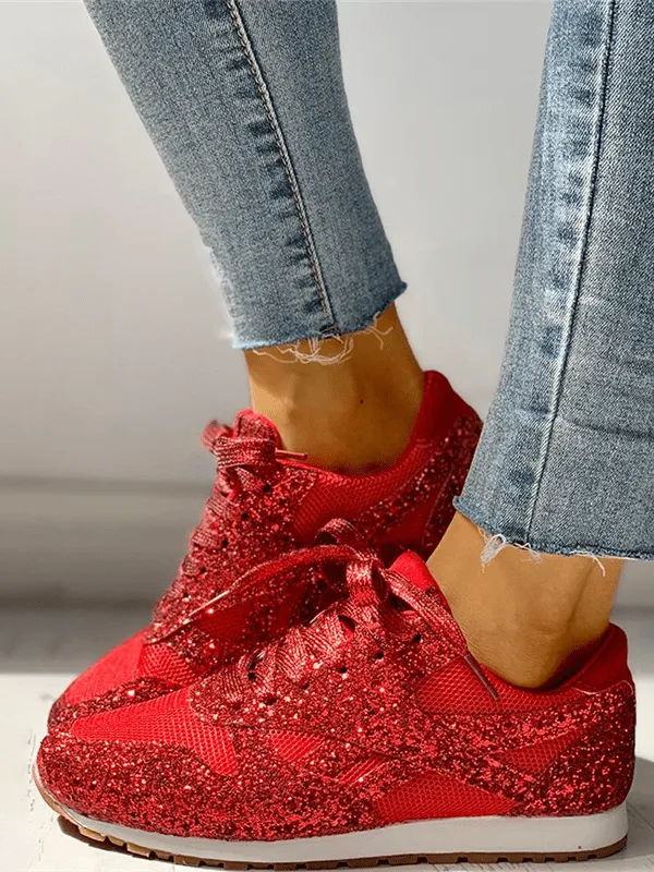 Casual Glitter Breathable Sneakers