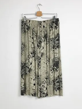 CC Black and Tan Abstract Print Skirt