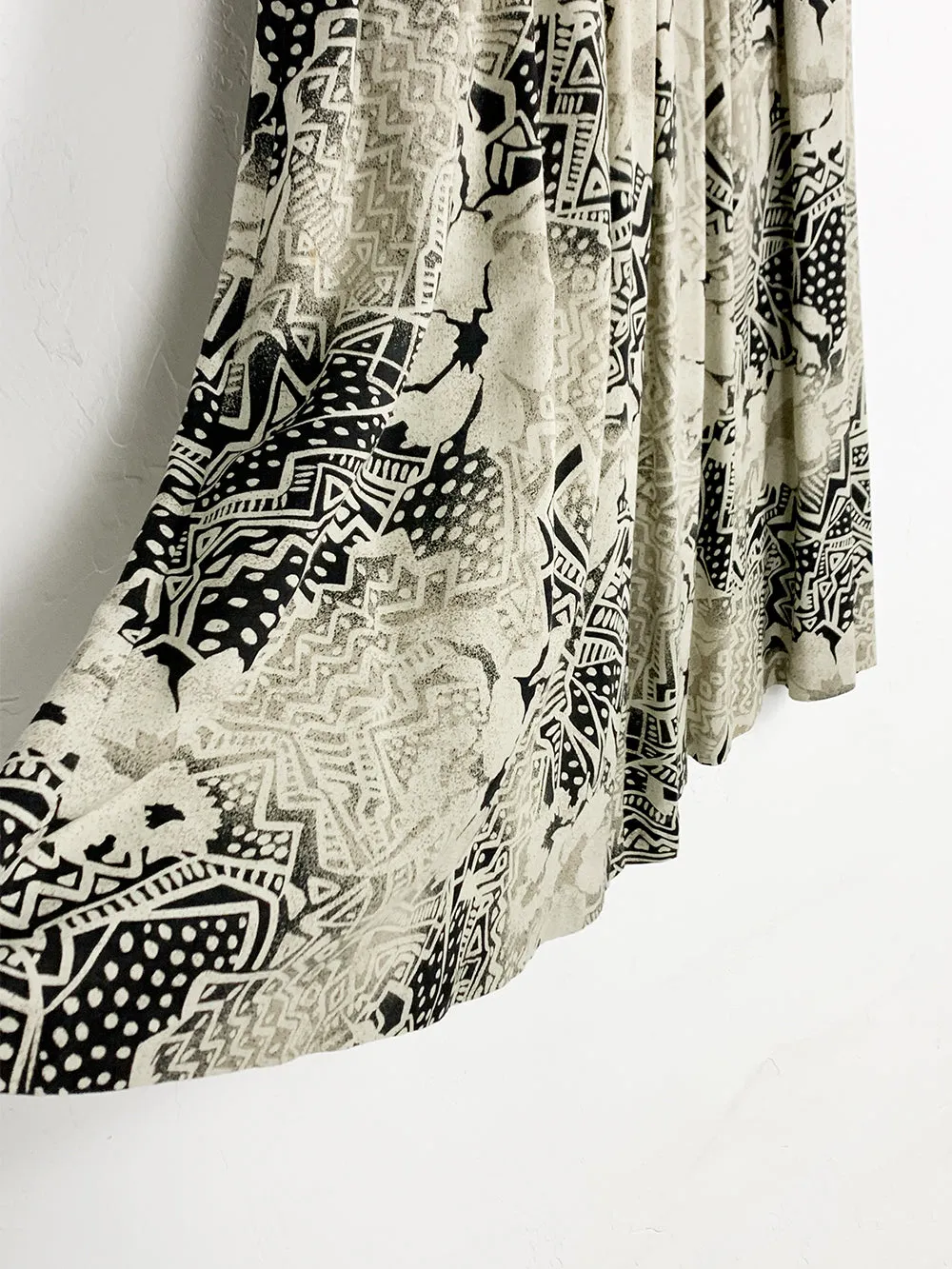 CC Black and Tan Abstract Print Skirt