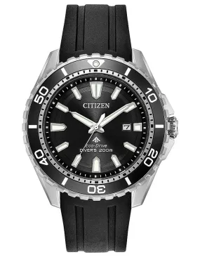 Citizen Eco-Drive Promaster Diver ISO Compliant - Black Dial - Rubber Strap