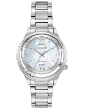 Citizen Eco-Drive Womens L Sunrise - Stainless - Diamond - Bracelet - MOP Dial