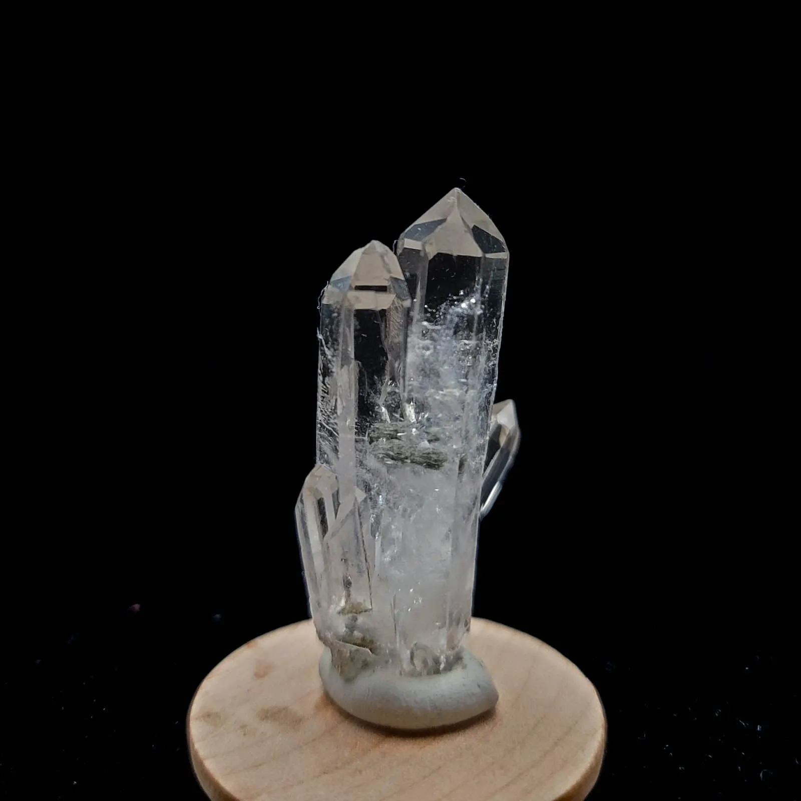 Clear Chlorite Quartz Cluster, Super Clear-1 3/4