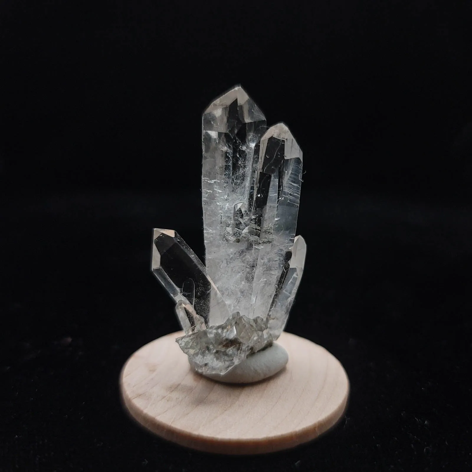 Clear Chlorite Quartz Cluster, Super Clear-1 3/4