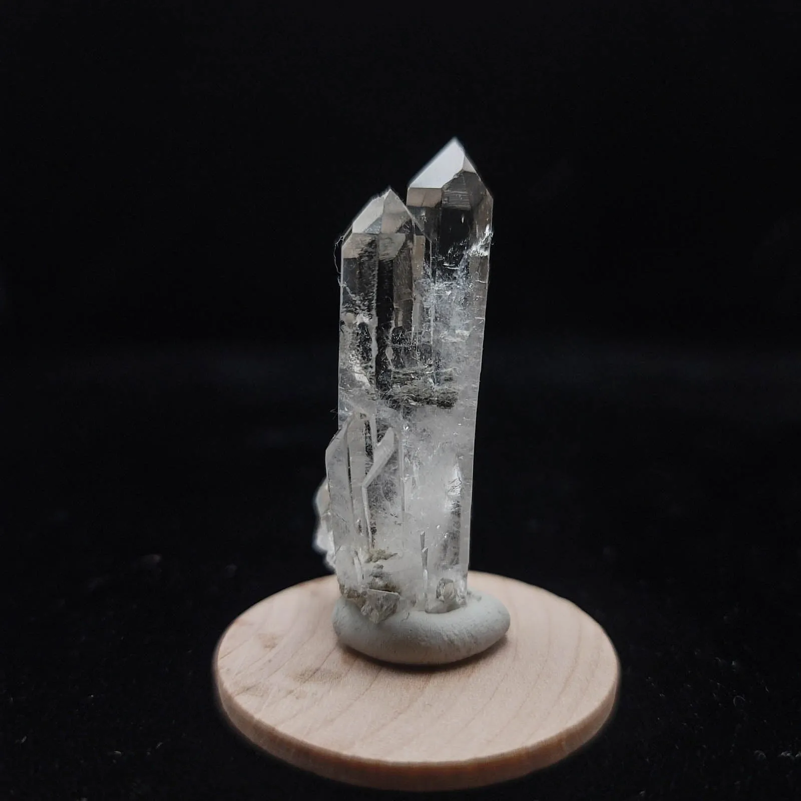 Clear Chlorite Quartz Cluster, Super Clear-1 3/4