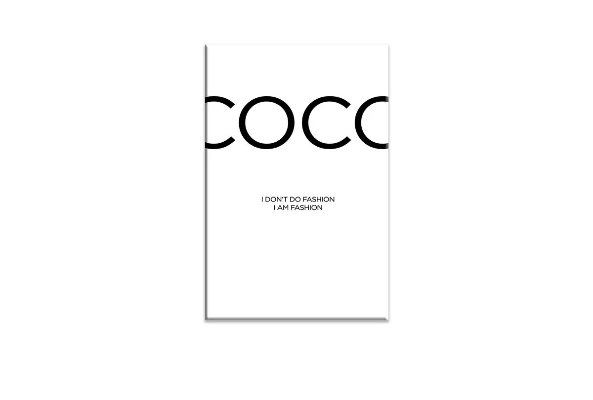 Coco I Am Fashion | Fashion Canvas Wall Art Print