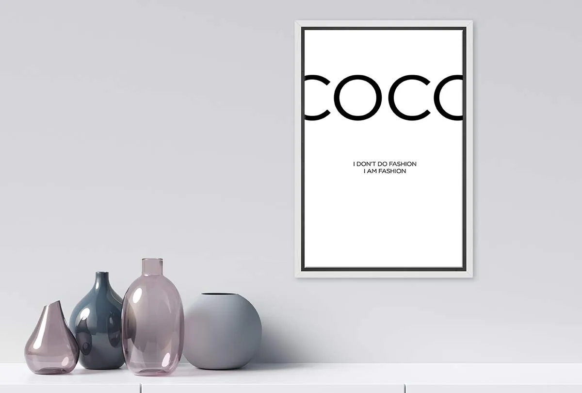 Coco I Am Fashion | Fashion Canvas Wall Art Print