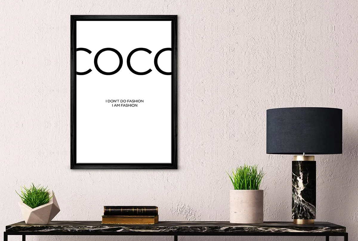 Coco I Am Fashion | Fashion Canvas Wall Art Print